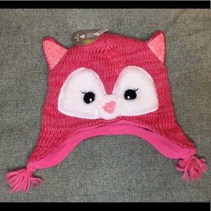 The Children’s Place Pink Cat Winter Tassle Hat